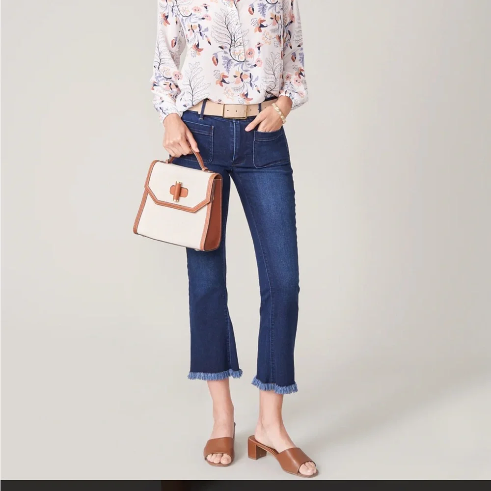 Spartina 449 Juliette High Rise Jean Ocean Palm Wash - Picture 5 of 10